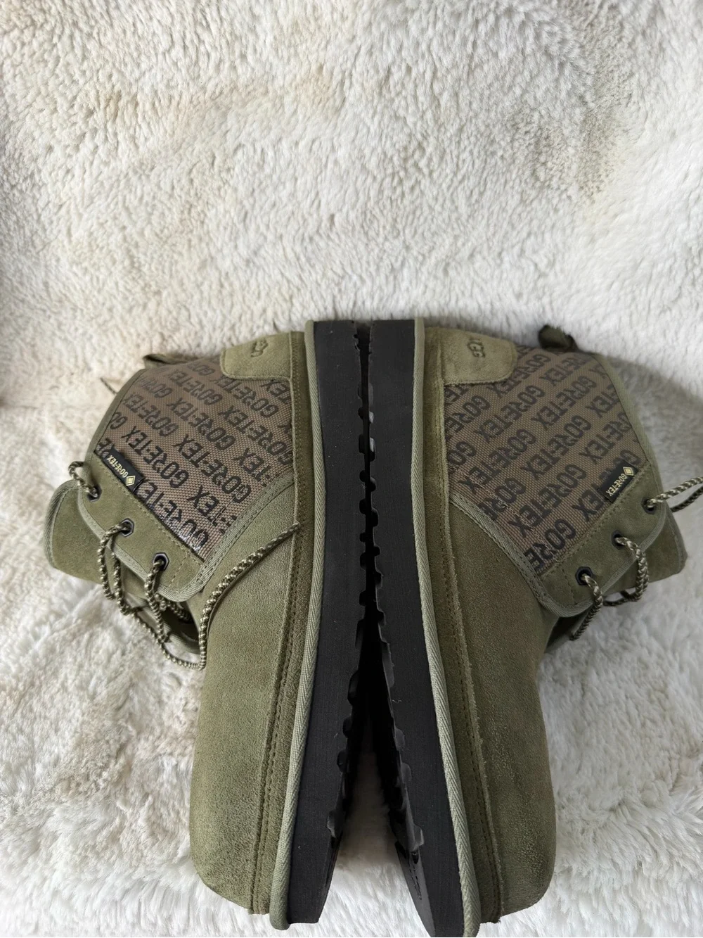 Native Olive Green Chukka Boots with GORE-TEX Branding